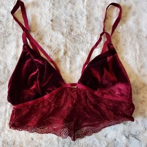 Velvet and Lace Bralette